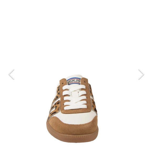 NWT BACK 70 Easter in White Leopard sneakers size 37 slip on mule style - Picture 5 of 8